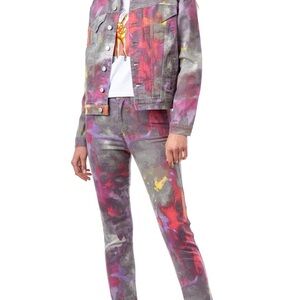 Jordache  Tie dye Black Denim jeans 33